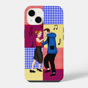 Coque Pour iPhone 14 Retro Nostalgic 1950's Couple Dancing