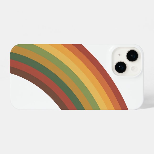Coque iPhone Retro Rainbow Stripes (Verso Horizontal)
