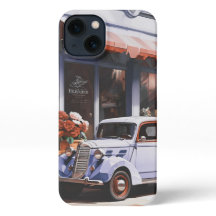 Rétro vieille voiture iPhone 13 Slim Fit Coque, Gl