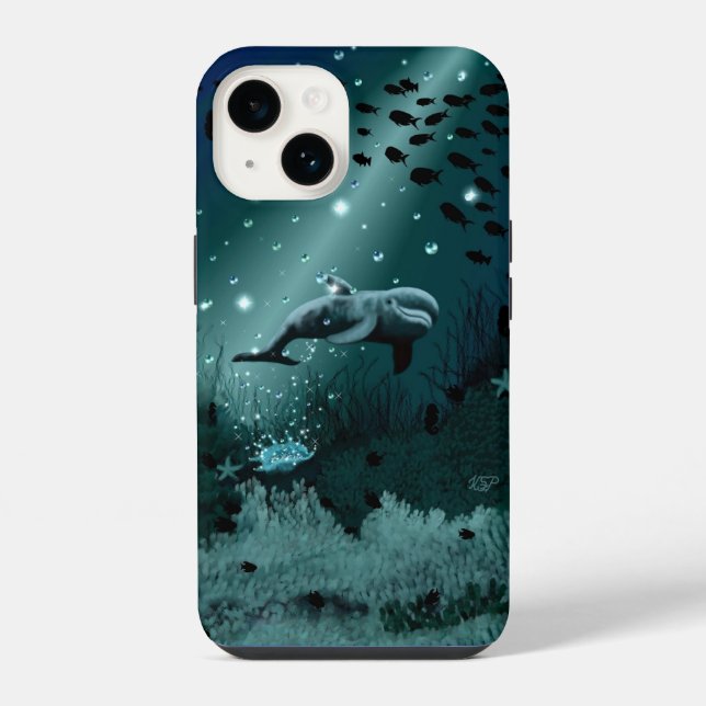 Coque iPhone Rêve de dauphin (Verso)