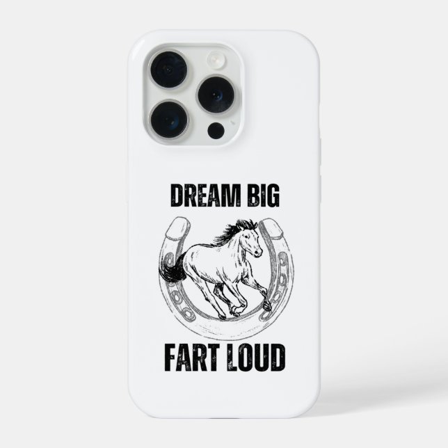 Coque iPhone Rêve de fer à cheval rustique Péter fort (Verso)