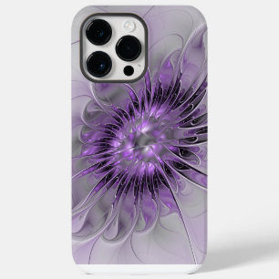 Coque Pour Pour iPhone 14 Pro Max Rêve de fleur de lavande Art fractal abstrait mode