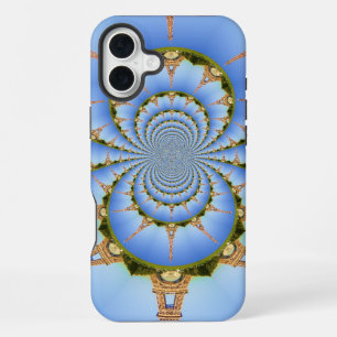 Coque iPhone 16 Plus Rêve Parisien Tour Eiffel Kaléidoscope Ciel Bleu