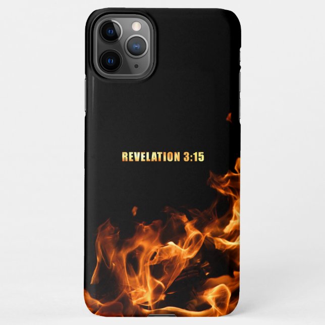 Coque iPhone Révélation : Soyez en feu pour la foi chrétienne J (Dos)
