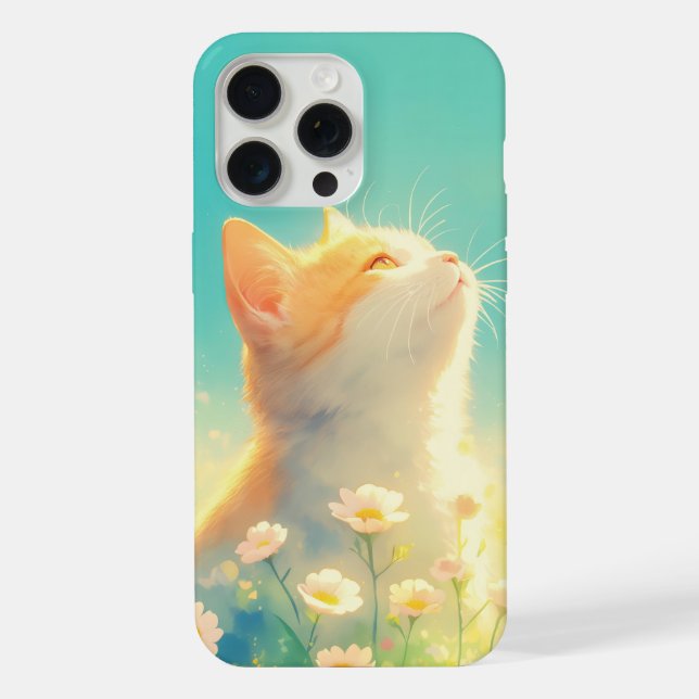 Coque iPhone Rêverie du chat orange (Verso)
