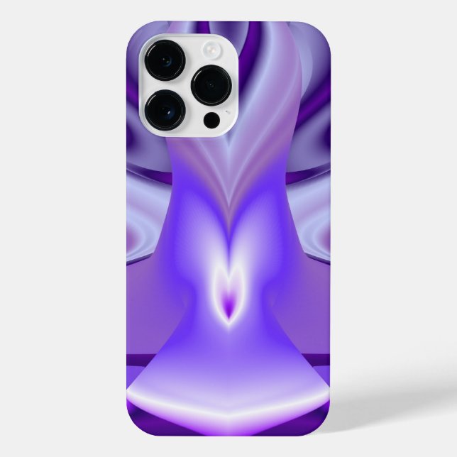 Coque iPhone Rêves arc-en-ciel à fleurs violettes (Verso)