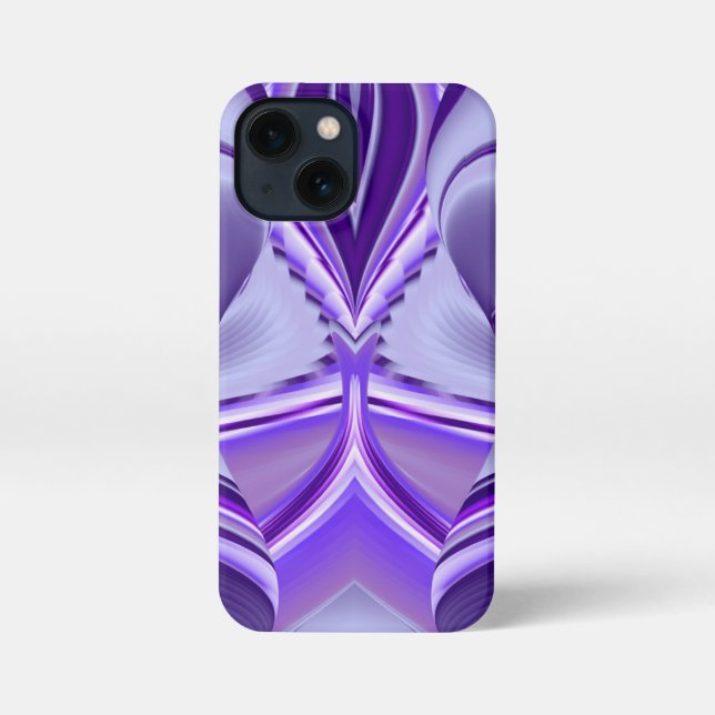 Coque iPhone Rêves arc-en-ciel à fleurs violettes (Verso)