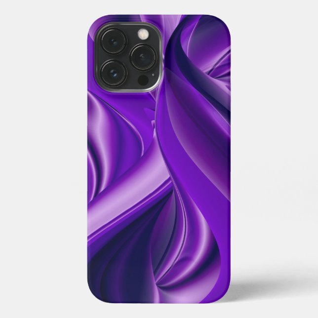 Coque iPhone Rêves arc-en-ciel à fleurs violettes (Verso)