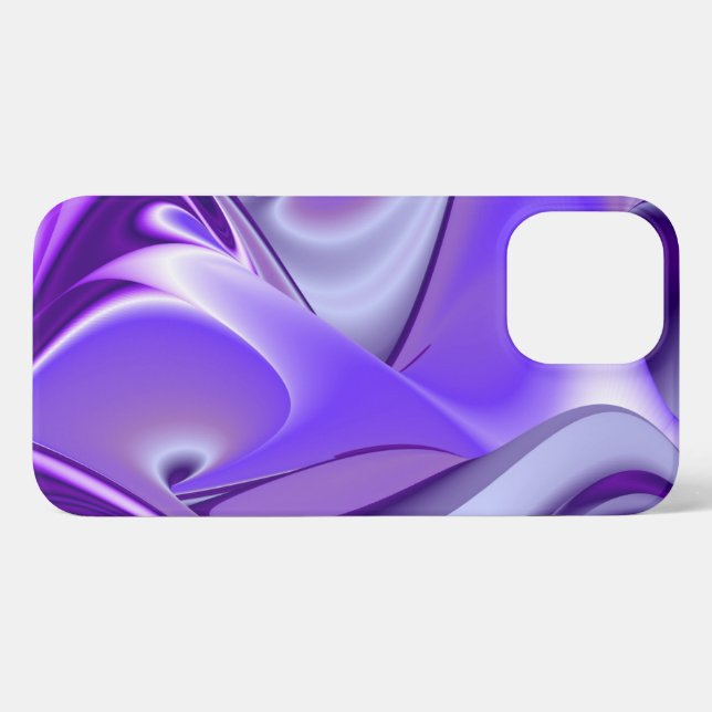 Coque iPhone Rêves arc-en-ciel à fleurs violettes (Verso Horizontal)