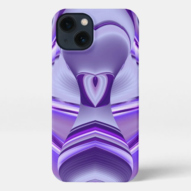 Coque iPhone Rêves arc-en-ciel à fleurs violettes (Verso)