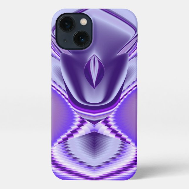 Coque iPhone Rêves arc-en-ciel à fleurs violettes (Verso)
