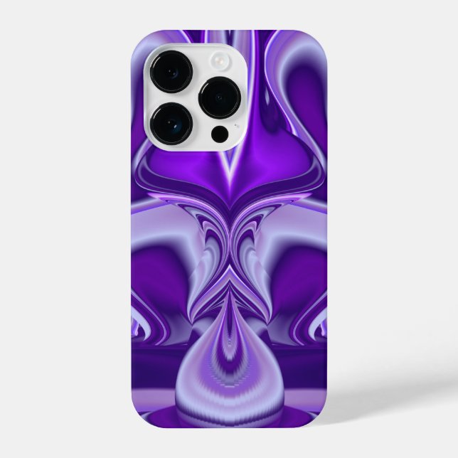 Coque iPhone Rêves arc-en-ciel à fleurs violettes (Verso)