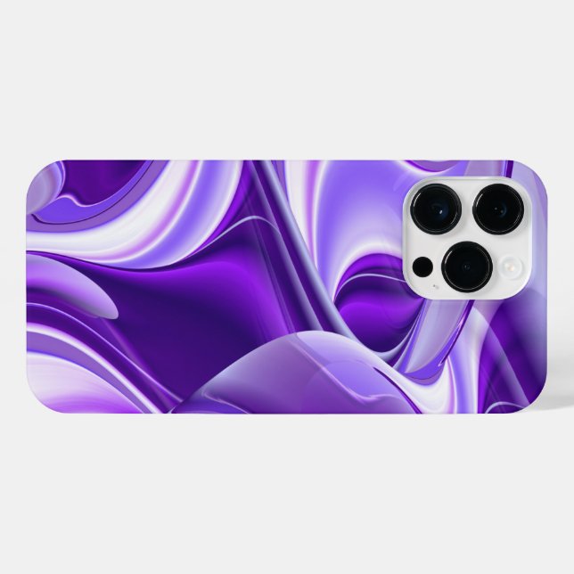 Coque iPhone Rêves arc-en-ciel à fleurs violettes (Verso Horizontal)
