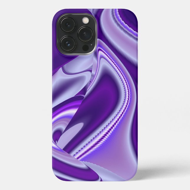 Coque iPhone Rêves arc-en-ciel à fleurs violettes (Verso)