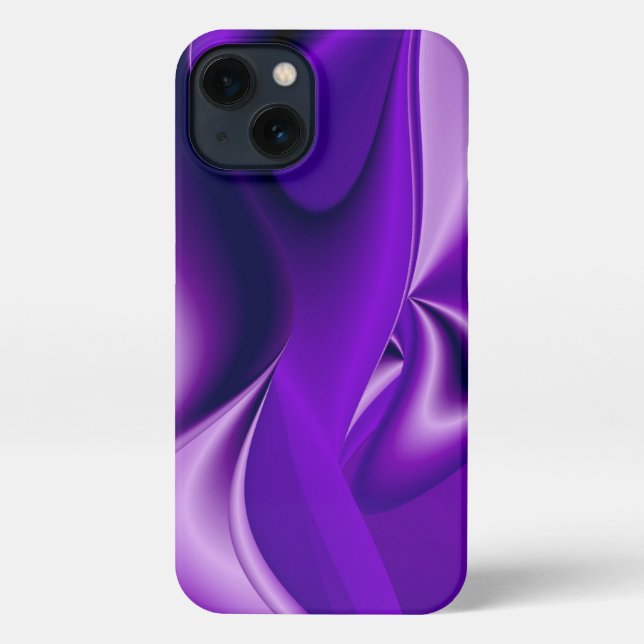 Coque iPhone Rêves arc-en-ciel à fleurs violettes (Verso)