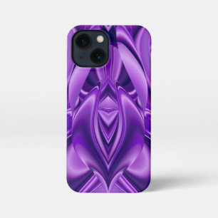 Etui iPhone 13 Mini Rêves arc-en-ciel à fleurs violettes