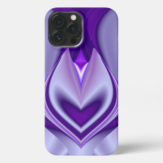 Coque iPhone Rêves arc-en-ciel à fleurs violettes (Verso)