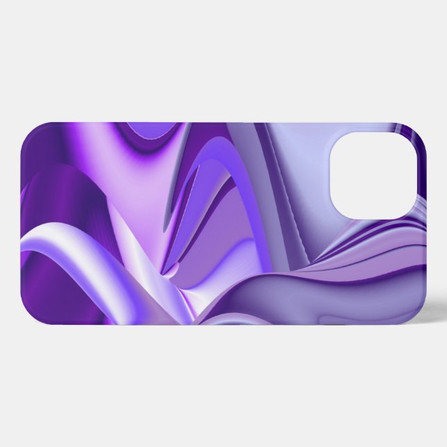 Coque iPhone Rêves arc-en-ciel à fleurs violettes (Verso Horizontal)