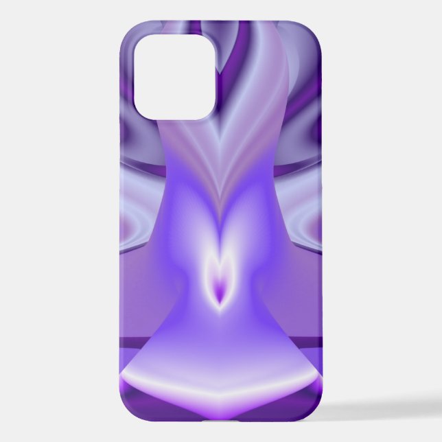 Coque iPhone Rêves arc-en-ciel à fleurs violettes (Verso)