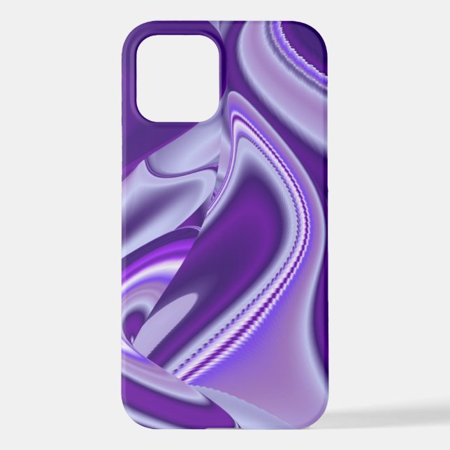 Coque iPhone Rêves arc-en-ciel à fleurs violettes (Verso)