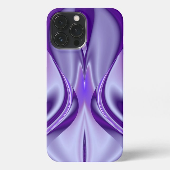 Coque iPhone Rêves arc-en-ciel à fleurs violettes (Verso)