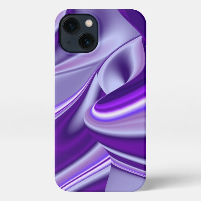 Coque iPhone Rêves arc-en-ciel à fleurs violettes (Verso)