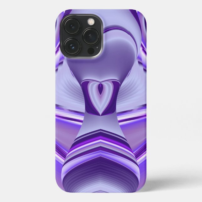 Coque iPhone Rêves arc-en-ciel à fleurs violettes (Verso)