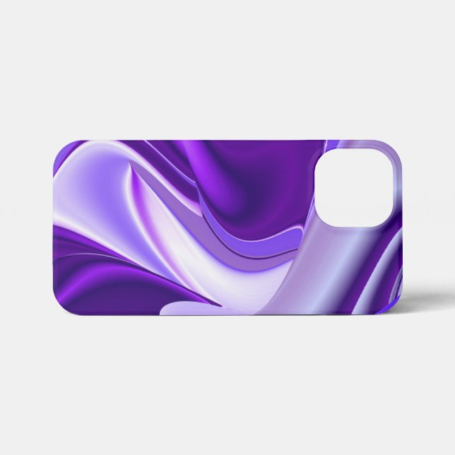 Coque iPhone Rêves arc-en-ciel à fleurs violettes (Verso Horizontal)