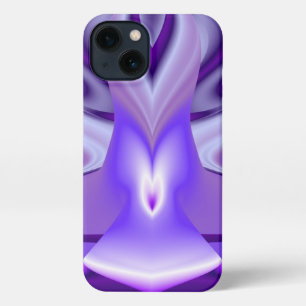 Etui iPhone 13 Rêves arc-en-ciel à fleurs violettes