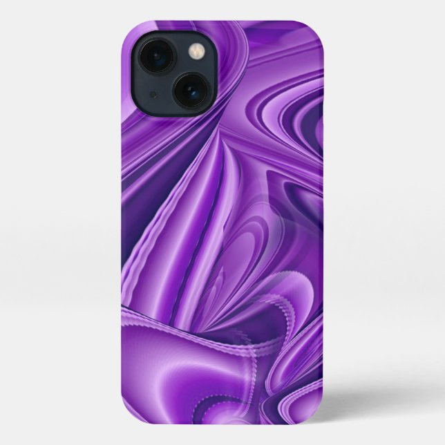 Coque iPhone Rêves arc-en-ciel à fleurs violettes (Verso)