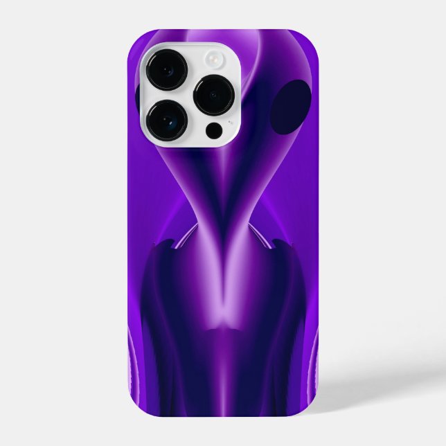 Coque iPhone Rêves arc-en-ciel violet 3D, Alien (Verso)