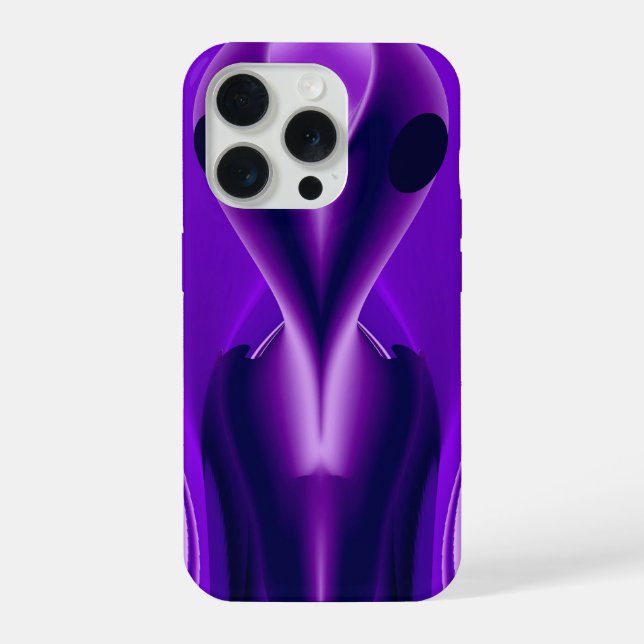 Coque iPhone Rêves arc-en-ciel violet 3D, Alien (Verso)