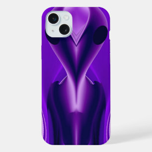 Coque iPhone 15 Plus Rêves arc-en-ciel violet 3D, Alien