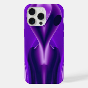 Coque iPhone 15 Pro Max Rêves arc-en-ciel violet 3D, Alien