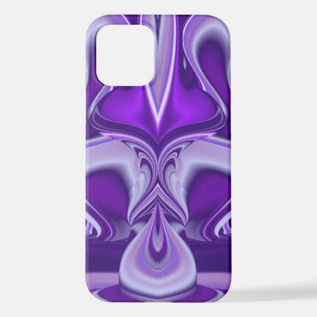 Coque iPhone Rêves d'arc-en-ciel de fleur violette (Verso)