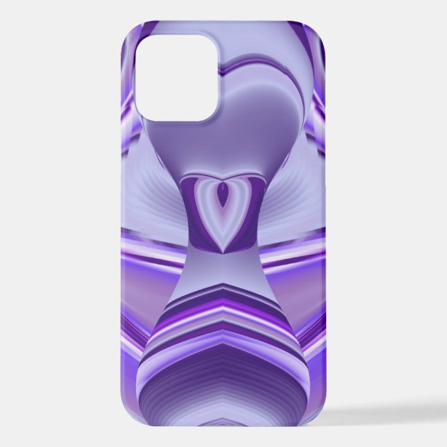 Coque iPhone Rêves d'arc-en-ciel de fleur violette (Verso)