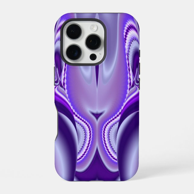 Coque iPhone Rêves d'arc-en-ciel de fleurs violettes (Verso)