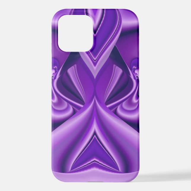 Coque iPhone Rêves d'arc-en-ciel de fleurs violettes (Verso)