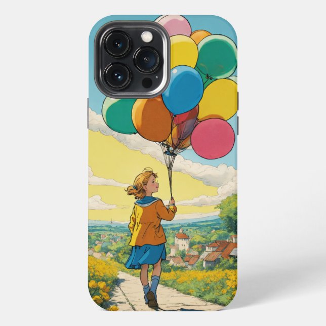 Coque iPhone Rêves de ballons (Verso)