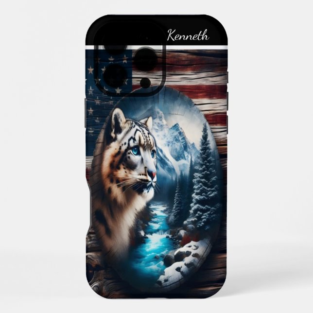 Coque iPhone Rêves de léopard des neiges (Verso)