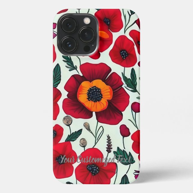 Coque iPhone Rêves de pavot : Motifs qui inspirent (Verso)