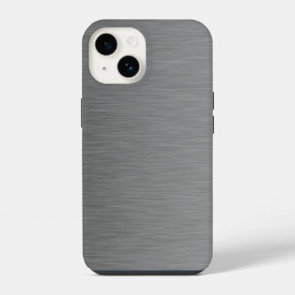 Coque Pour iPhone 14 Revêtement en métal brossé inoxydable