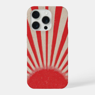 Coque iPhone 15 Pro Rising Sun Background – Retro Vintage Rays