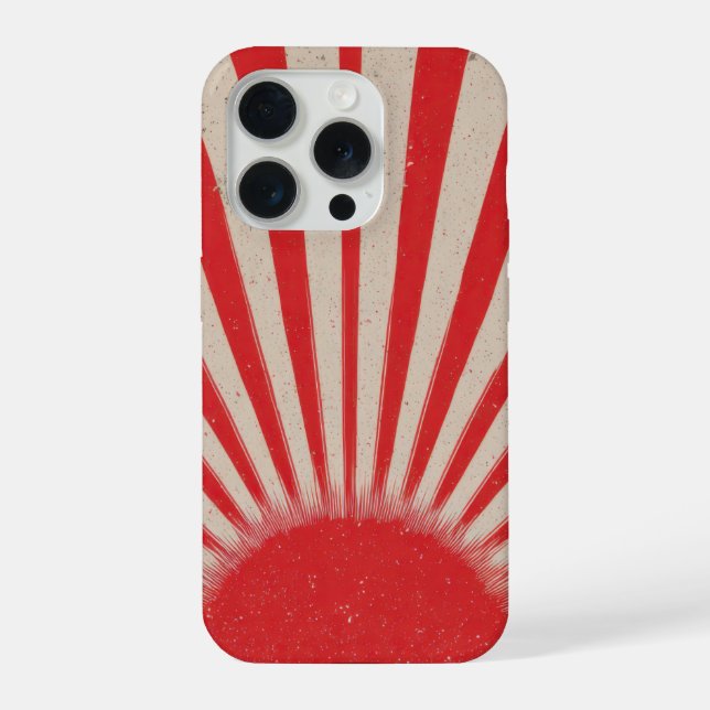 Coque iPhone Rising Sun Background – Retro Vintage Rays (Verso)