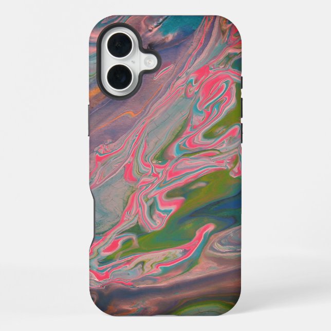 Coque iPhone Rivière des couleurs peinture de flux (Verso)