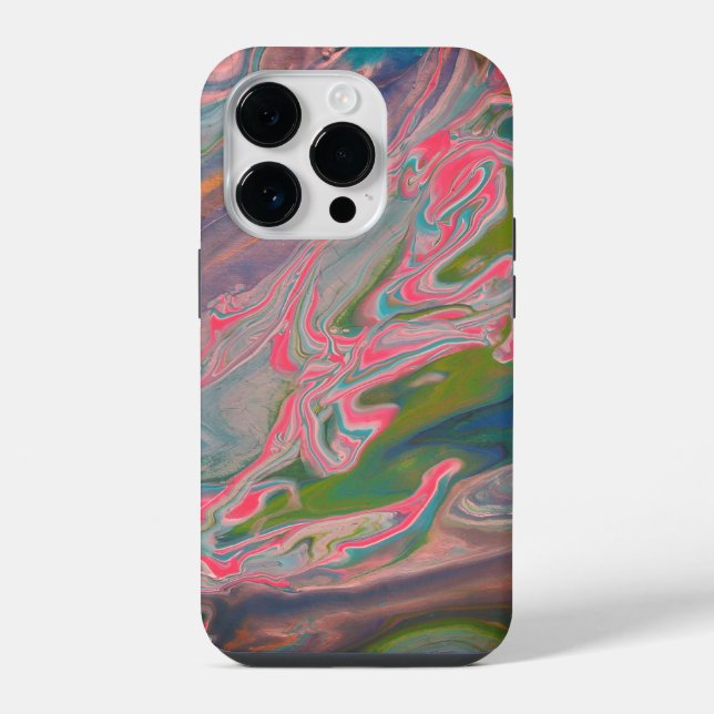 Coque iPhone Rivière des couleurs peinture de flux (Verso)