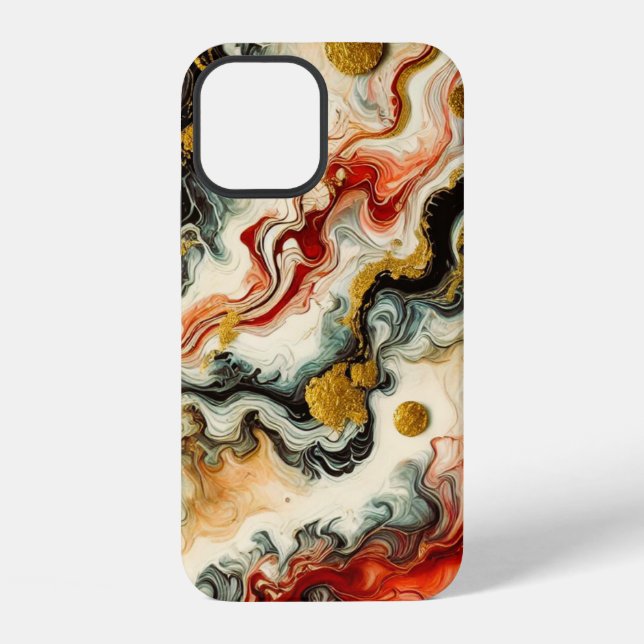 Coque iPhone Rivières dorées (Verso)
