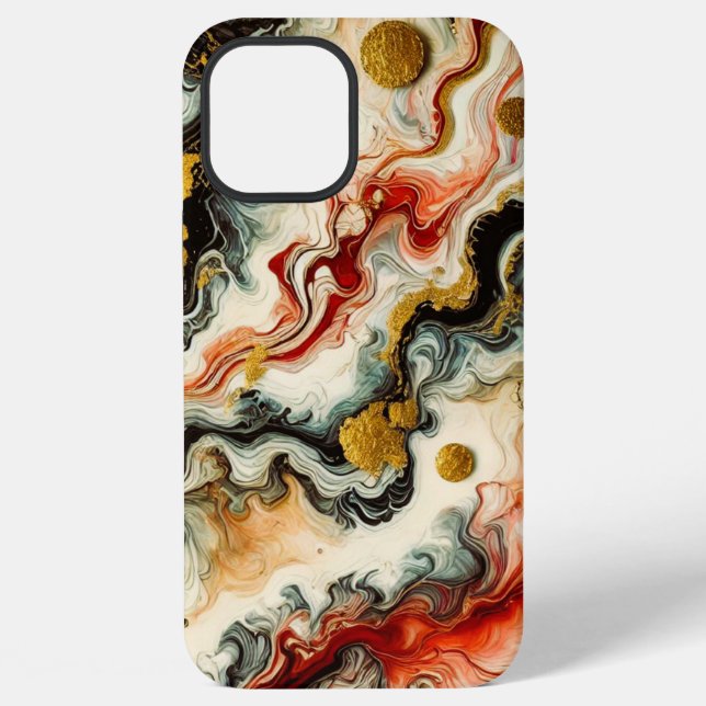 Coque iPhone Rivières dorées (Verso)