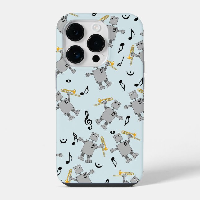 Coque iPhone Robot Trombone (Verso)