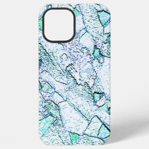 Coque iPhone 12 Pro Max Robuste comme pierre, dans un mélange de cyan et d
